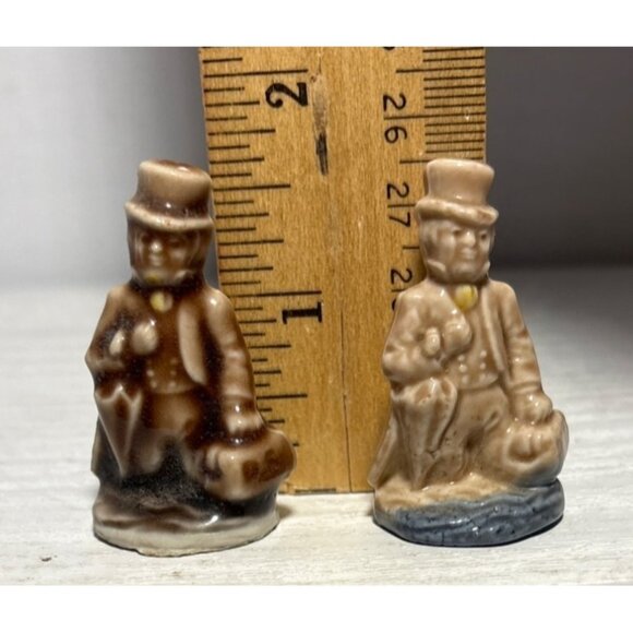 Vintage Wade Whimsies Dr. Foster England Ceramic Red Rose Tea Set of 2 - Picture 4 of 4